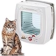 Ferplast Swing Microchip Universal Cat Flap for Dogs and Cats - 4 Closing Modes - Wind-Stopper System - Closing Shock Absorber - Magnetic Anti-Oscillation - Direction Indicator - White