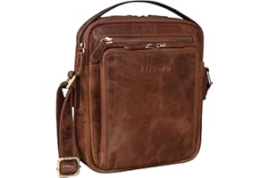 STILORD 'Ilkay' Borsello a Mano Uomo in Pelle Piccola Borsa a Tracolla per Tablet 9,7 pollici Vintage Borsa Crossbody per Viaggio Lavoro in Cuoio