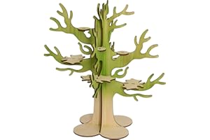 ‎KUHNERT Kuhnert - Eulenbaum - Laubbaum zum Aufstellen - Sitzplatz für 12 Mini Eulen - Höhe: 45 cm - Made in Germany