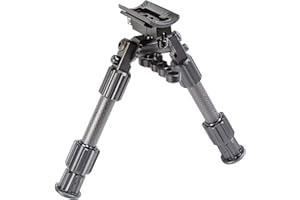 Caldwell Accumax Premium Kohlefaser Sling Swivel Stud Bipod mit Twist Lock Quick-Deployment Legs for Long Gun Rifle for Tactical Shooting Range and Sport