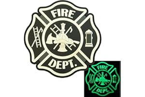 LEGEEON Glow Dark ACU Fire Fighter Dept EMS EMT Rescue Firemen Engine Morale Gear PVC Touch Fastener Patch