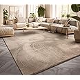 TT Home Large Rug Short Pile Monochrome Modern Design Washable Yellow Gold, colour: Beige, Size:200 cm Square