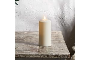 ‎LIGHTS4FUN Lights4fun TruGlow® Kerze mit warmweißer LED Flamme und Timer 15cm Innen und Außen