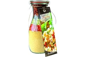 FEUER UND GLAS Gourmet Fertigmischung für Zucchini Paprika Couscous – Raffinierte Rezeptideen im Glas für leckere Gerichte – Gourmet Gemüsecouscous einfach kochen oder verschenken – von Feuer & Glas