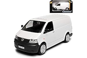 Cararama Volkwagen T5 Transporter Kasten Weiss 2003-2015 1/43 Modell Auto mit individiuellem Wunschkennzeichen
