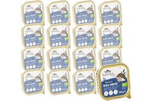 Dehner Natura Igel-Menü | artgerechtes Igelfutter, Nassfutter, vollwertiges Alleinfutter, Spezialfutter | Ganzjahresfütterung, Überwinterung | proteinreich | 16 x 100 g