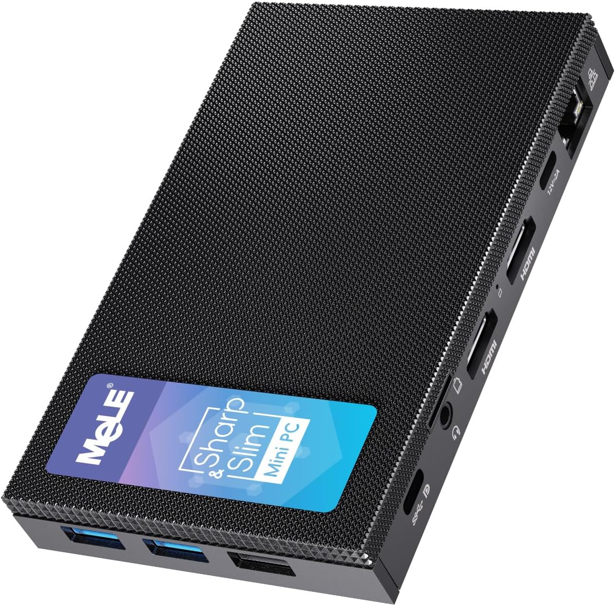 MeLE Fanless Mini PC Quieter 4C N100 16GB RAM 512GB,Portable, Ultra-Slim and Silent Micro Computer, HDMI Display Full-Functioned USB-C,Supports Windows Linux Debian OS, for IoT Office Business