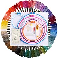 Kit Fil Broderie Newaner - 150 Couleurs - 8m Chaque - Pour Point De Croix, Couture, Crochet - Avec Accessoires