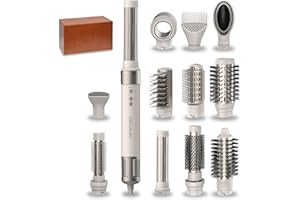 Cecotec Brosse à Air Bamba Cermiccare 12In1 Airglam Champagne. 1400W, 12In1: Moulent, bouclent, peignent, sèchent et éliminent l'effet de frisottis. 3 vitesses, 3 températures, céramique