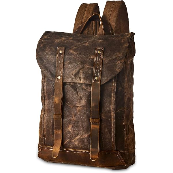 LUUFAN Echtleder-Rucksack Für Herren – Vintage Laptoptasche 14 Zoll, Mit Trolley-Hülle Für Business & Reise