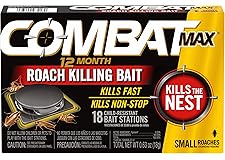 Combat 12 Month Roach Killing Bait, Small Roach Bait Station, 0.64 Ounce, 18 Count - Cockroaches Killer