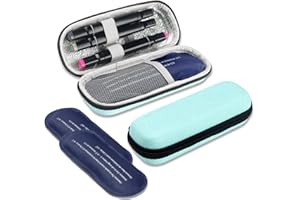 roargy Insulinkühler-Reisetasche mit 2 Kühlakkus, tragbare Medikamenten-Diabetiker-Kühler-Organizer-Tasche, Insulin-Tragetasche für Diabetikerbedarf (grün), grün, Kühltasche für Diabetiker