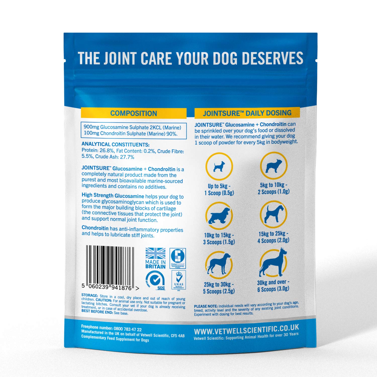 JOINTSURE Glucosamine & Chondroitin Powder for Dogs 300g Pack