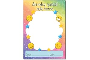 PARTIKRAFT E moji Special Note Home - Teachers Reward Certificate Notepad - A6 Size x 50 Sheets (1 x Notepad)