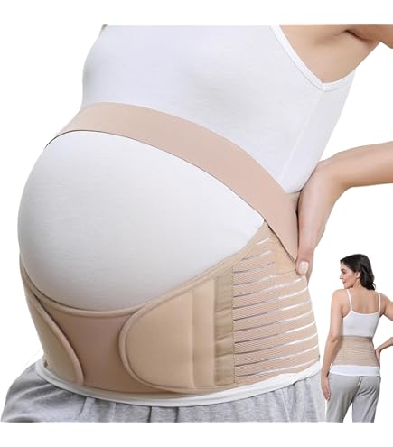 4-in-1 Pregnancy Support Belt & Postpartum Band - Relief For Pelvic & Back Pain (Size Medium)