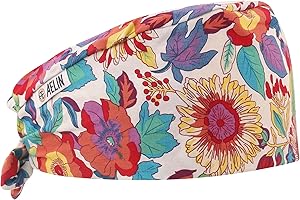 AELIN Calot De Bloc Calot Médical Cheveux Courts Unisexe 100% coton (Multi-couleurs)