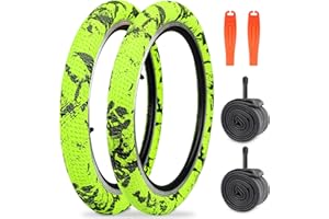 ZUKKA Lot de 2 pneus de vélo 30TPI 20" - 20 x 2,10-56-406 - pour vélo d'enfant de 20" - pour VTT, BMX