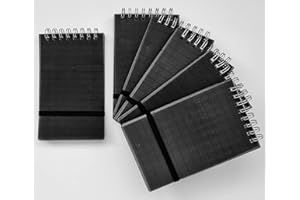 NAYA Notepads 6 Pack Spiral Pocket Notebooks, Wire Flip Witting Note Pad, Small Memo, Jotting, Doodle Pads, Lined Paper Notebook with Plastic Waterproof Cover.