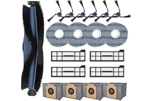 FEILIFAN Akcesoria do odkurzacza Eufy X10 Pro Omni Robot, części zamienne, szczotka główna, szczotka boczna, filtr zmywalny, ściereczki do mopa, worek na kurz