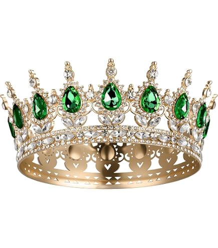 Diadème Rond Baroque En Cristal Et Strass Scintillants – Couronne Reine Élégante Pour Femme Et Fille – Accessoire Mariage, Carnaval, Anniversaire Ou Soirée Glamour
