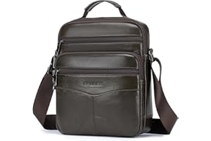 SPAHER Męskie Torby na Ramię Skórzana Torba Podręczna na Ramię Męska Duża Torebka Listonoszka Saszetka Męska Skórzana Crossbody Messenger Shoulder Bag Men Bag