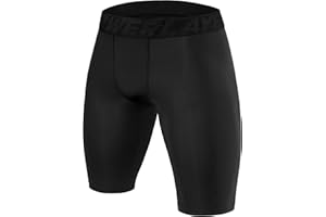 PowerLayer Herren & Jungen Kompressionsshorts, Schnelltrocknendes Baselayer Unterhose Tights Kurz Hose Laufunterwäsche