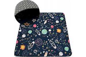 HAMUR HOME Nursery Rug Area Rug Baby Play Mat Non-slip Foldable Crawling Mat - Children Baby Kids Rug 150 X 150 Cm For Children's Rooms Playrooms - Washing Machines Washable Children's Mat (Space)
