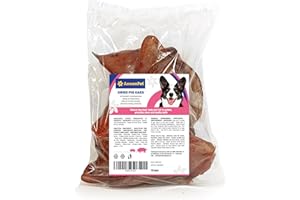 AnnonPet® Orejas de cerdo secas para perros – 10 piezas naturales – Snack masticativo natural y sabroso – Rico en proteínas – Sin aditivos – Ideal para todos los tamaños