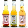 MAVI's Apricot Cinnamon, Lemon Mint & Basil, & Ginger Honey Kombucha | 100% Organic & Natural | No Preservatives, No Artificial Flavour or Colour | Artisanal | Gut Friendly | 300ml each | Pack of 3