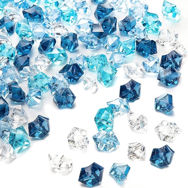 Canollo Acryl-Edelsteine – 100 Stück, Blau & Transparent, Für Deko, Hochzeit, Vasen & DIY