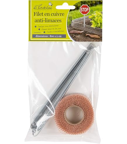 TRIXES Pack De 2 Rubans Anti-Limaces En Cuivre 20M - Repellent Escargots Jardin, Pots Et Plantes - Amical Hérissons