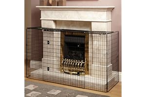 WANQUEEN CrazyGadget® Extending Extendable Nursery Kid Child Fireguard Fire Guard Firescreen Black