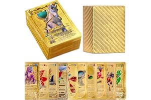 GAIBLOOM 110 Stück Gold Karten for Pokemon, Vstar Vmax Goldfolienkarten mit Deck Box, Vergoldete Einschließlich Verschiedener Seltener Folienkarten, V Sortierte (14Vstar+58Vmax+32V+4GX+2PHASE)