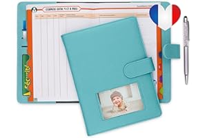 BABEE LAND Protege carnet de sante bebe enfant personnalise pour Garçon avec STYLO | Couverture carnet | Pochette ordonnance et carte vitale | BONUS autocollants | Coffret cadeau naissance original