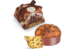 ‎PASTICCERIA FRACCARO 1932 Handwerklicher Schokoladen-Panettone 750 gr Pasticceria Fraccaro 1932 – Panettone mit Schokoladenpralinen, ohne kandierte Früchte und Rosinen, Teig mit Mutterhefe, hergestellt in Italien