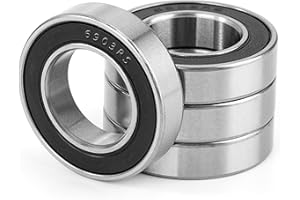 JESUSTREE 4 Pièces 6903-2RS Roulement à Billes Scellé 17x30x7mm Acier au Chrome et Pré-lubrifiés, Double joint en Caoutchouc, 6903RSRoulements à Billes à Gorge Profonde