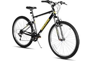 HH HILAND HILAND 26/27.5/29 Inch Adult Mountain Bike, 18/21 Speeds MTB for Mens Womens, High-Carbon Steel Frame, V Brake, Hardtail Mountain Bicycle for Adults