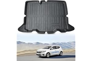 LANGBEAN Tappetini per Bagagliaio Inferiore per Dacia Sandero 3 2025 2024 2023 2022 2021, Sandero Stepway 3 Tappetino Baule Originale TPE Tappeti Bagagliaio con Bordo Alto, Accessori Impermeabili