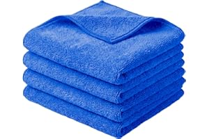 APP MF Cloth – Panni in Microfibra ad Alta Assorbenza per Auto 40×40 cm, 380 g/m² | Ideali per Rimuovere Cera e Polish | Pulizia Senza Aloni e Senza Graffi | Confezione da 3 Panni Blu