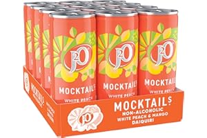 J2O Mocktail Peach and Mango Daiquiri, 250ml Can (Pack of 12)