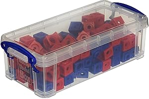 HANDELSAGENTUR SIEBOLDT Dick-System 170100 100 Steckwürfel rot/blau in der Box, Kantenlänge 1,7 cm