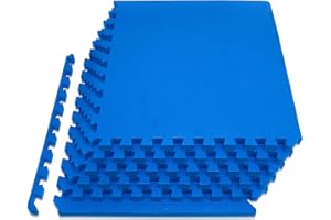 PROSOURCEFIT ProSource Dopasuj bardzo grubą matę do ćwiczeń z puzzlami, 3/4" lub 1", płytki blokujące z pianki EVA dla ochrony, amortyzowane podłogi treningowe, do sprzętu domowego i siłowni