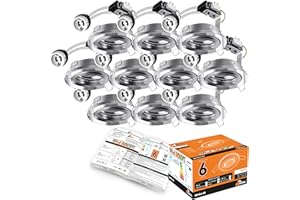 10x GU10 Tilt Swivel Downlight Polished Chrome Brite-R LED Spotlight Recessed Ceiling Light Fitting Pressed Steel IP20 Rated Halogen Compatible CE Approved Easy Installation 2 Year Warranty No Bulb