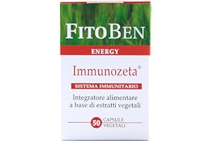Fitoben | Immunozeta Integratore Alimentare Naturale con Astragalo, Echinacea, Zinco, Vitamine D3 e B6- per il Sistema Immunitario e le Difese dell'Organismo | 50 Capsule Vegetali