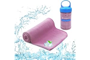 YQXCC Cooling Towel (120x30 cm) Ice Towel for Neck, Soft Breathable Chilly Towel, Microfibre Cool Towel for Yoga, Golf, Gym, Camping, Running, Workout & More Activities