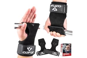 ‎COFOF COFOF Zughilfen Leder, Lifting Straps für Bodybuilding, Gewichtheben, Krafttraining & Fitness, Speziell Entwickelt für schwere Gewichte, Profi Zughilfen krafttraining für Frauen und Männer