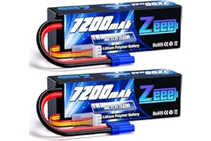 Zeee 3S Lipo Akku 11,1V 80C 7200mAh Hardcase Batterie mit EC5 Stecker für RC Car RC Truck RC Auto Boot LKW Truggy RC Hobby (2 Packungen)
