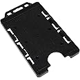 Customcard ltd Vertical Portrait Double Two Sided Identity ID Card Pass Badge Holder Black