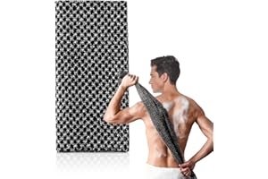 Flintronic Giapponese Asciugamano Esfolianti, 100 * 22cm Asciugamano Esfoliante Giapponese, Design Bifacciale, Allungabile Spugne Doccia per Rimuove Sporco, Olio e Cellule Morte