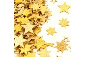 ZHERIKAH 101 Piezas Mini Adornos De Navidad, Estrellitas de Madera, Adornos de Mesa Navideños de Madera, Adecuado para Coronas de Adviento, Decoraciones Navideñas, Manualidades de Bricolaje